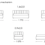 Skilimo schema Siena Miegamojo Lova