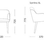 Skilimo schema Santino XL Kėdė