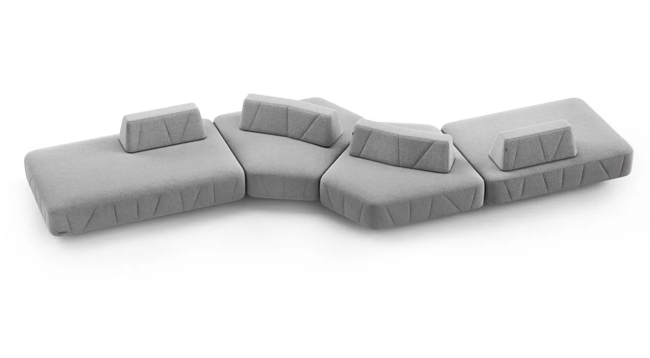 BRIGHTON modulinė sofa antru vaizdu su moderniu dizainu