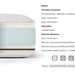 Skilimo schema PAOLO Čiužinys