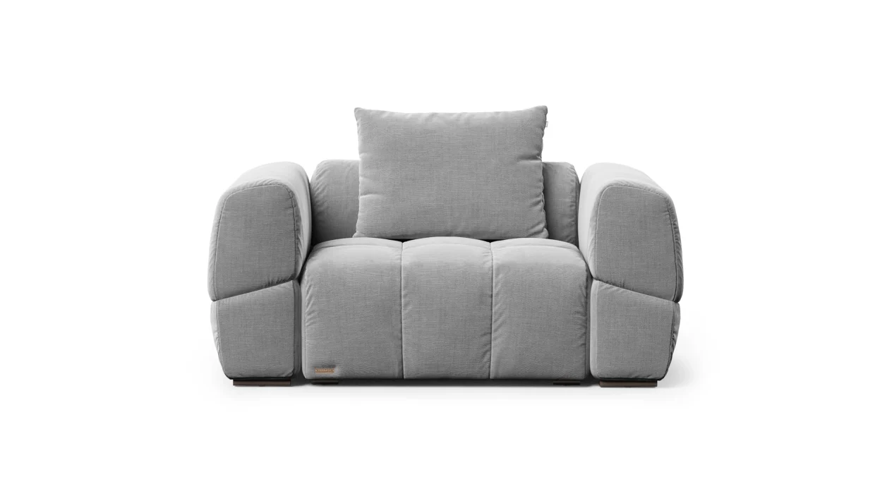Dakar XL sofa lova su plačiu minkštu sėdėjimu ir tekstiliniu apmušalu.