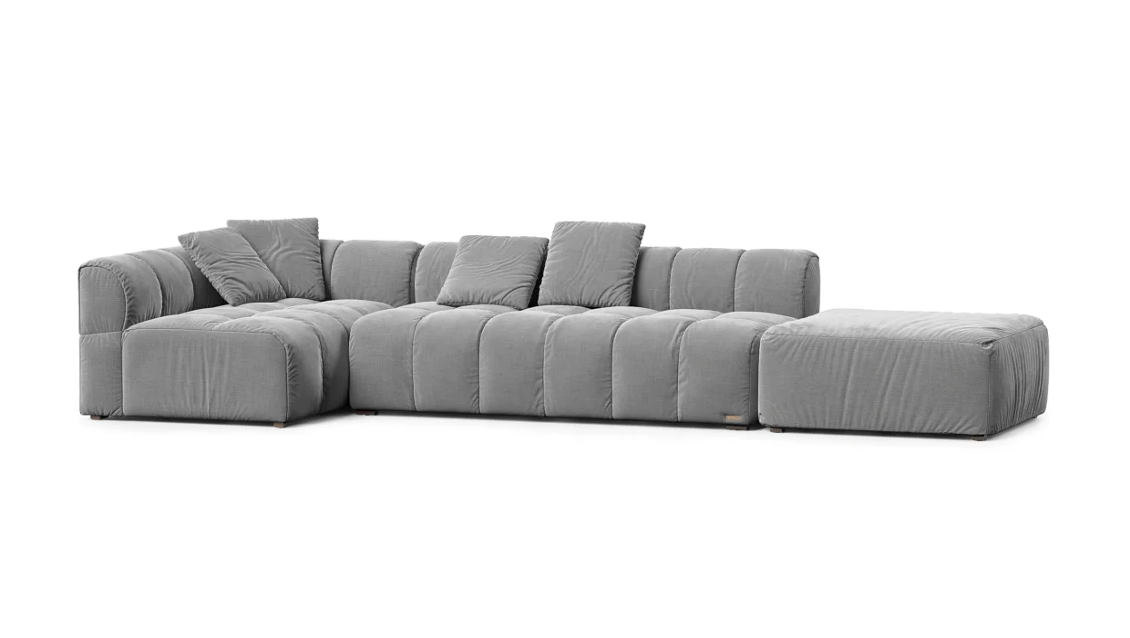 Dakar XL sofa lova su giliomis sėdimosiomis dalimis ir moduline konstrukcija.
