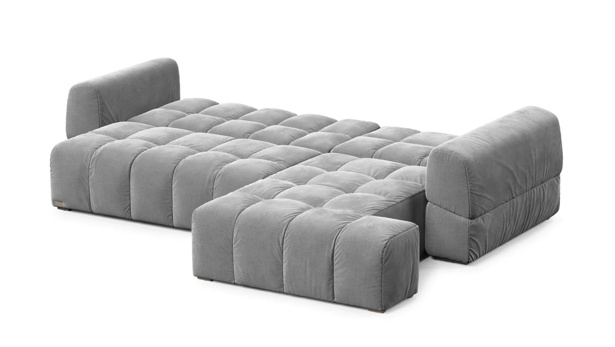 Dakar XL sofa lova su plačia sėdimąja dalimi ir tekstiliniu apmušalu.