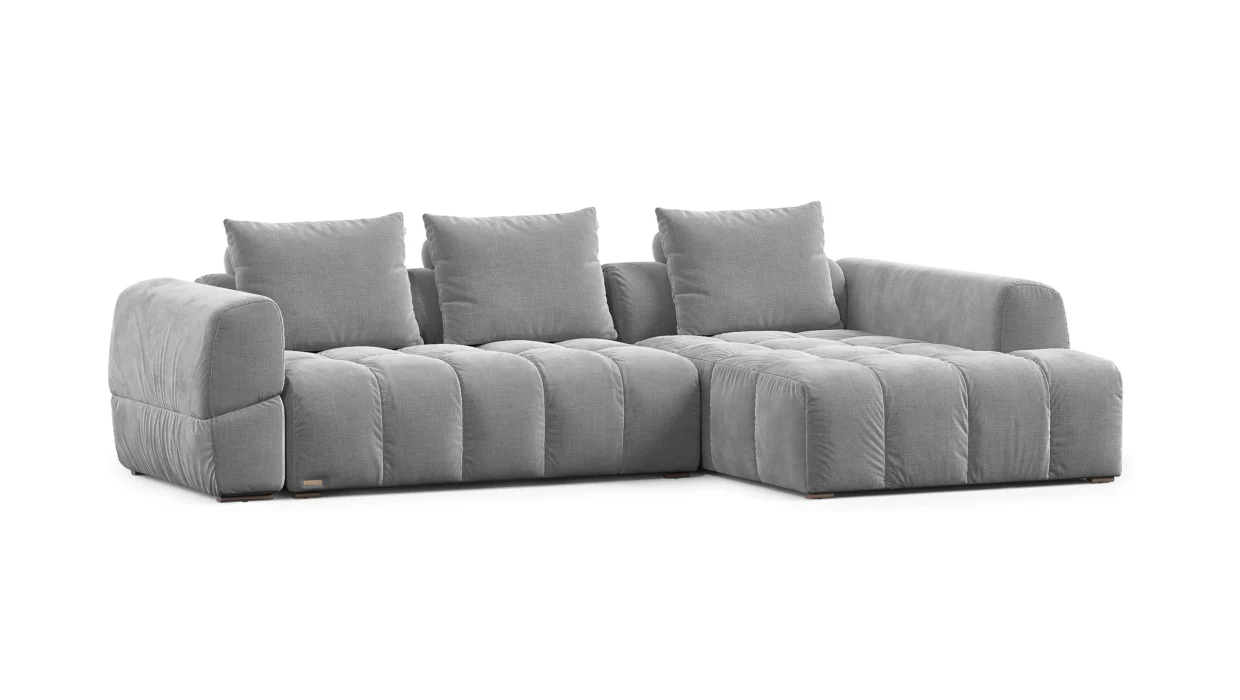 Dakar XL sofa lova su moduline forma ir plačiomis minkštomis pagalvėmis.